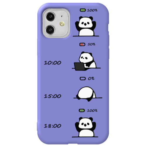 Apple iPhone 11  My situation at work Purple Colored Silicone TPU Θήκη