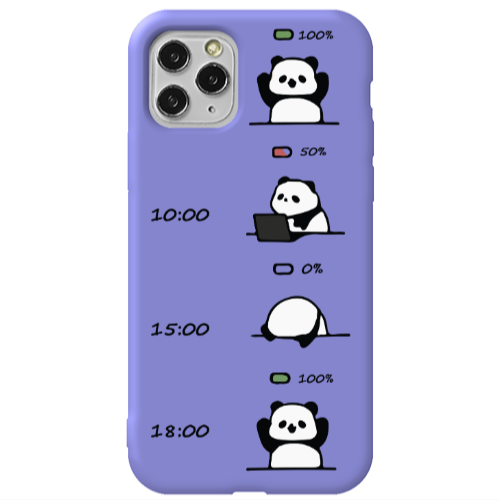 Apple iPhone 11 Pro My situation at work Purple Colored Silicone TPU Θήκη
