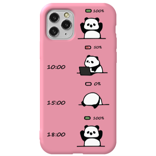 Apple iPhone 11 Pro My situation at work Pink Colored Silicone TPU Θήκη