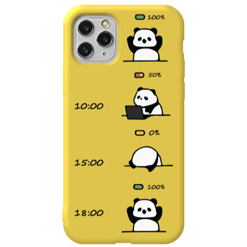 Apple iPhone 11 Pro My situation at work Yellow Colored Silicone TPU Θήκη