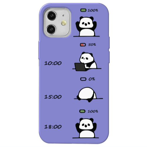 Apple iPhone 12 My situation at work Purple Colored Silicone TPU Θήκη