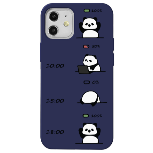 Apple iPhone 12 My situation at work Dark blue Colored Silicone TPU Θήκη