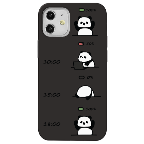 Apple iPhone 12 My situation at work Black Colored Silicone TPU Θήκη