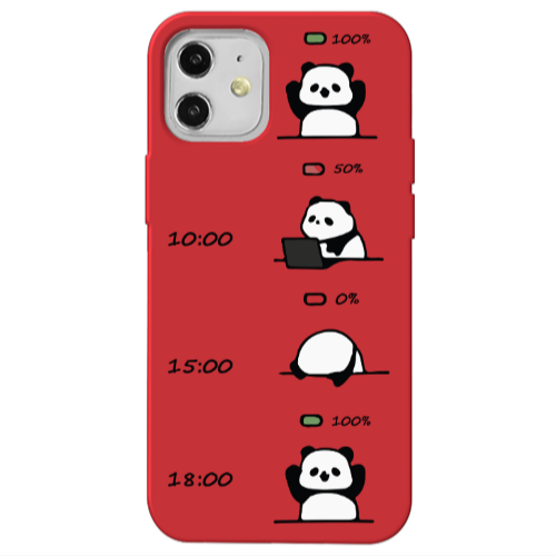 Apple iPhone 12 My situation at work Red Colored Silicone TPU Θήκη