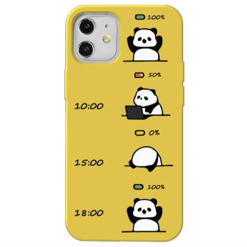 Apple iPhone 12 My situation at work Yellow Colored Silicone TPU Θήκη
