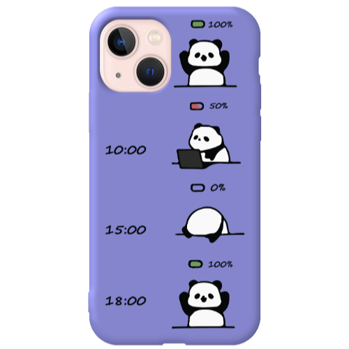 Apple iPhone 13 My situation at work Purple Colored Silicone TPU Θήκη