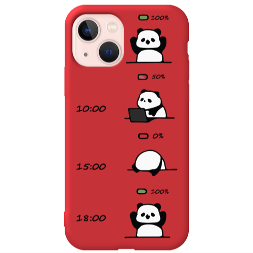 Apple iPhone 13 My situation at work Red Colored Silicone TPU Θήκη