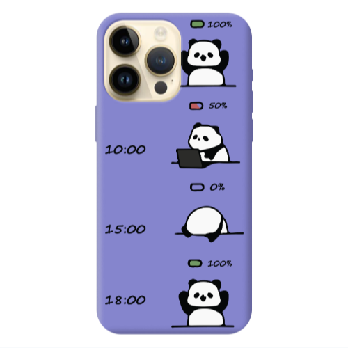 Apple iPhone 13 Pro Max My situation at work Purple Colored Silicone TPU Θήκη