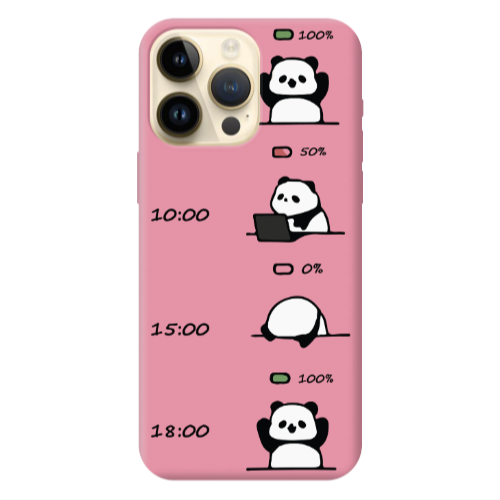 Apple iPhone 13 Pro Max My situation at work Pink Colored Silicone TPU Θήκη