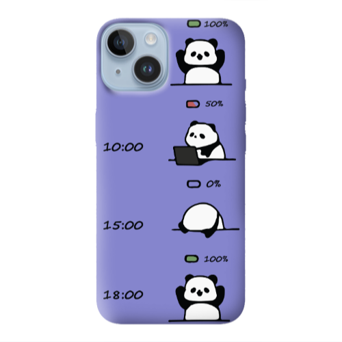 Apple iPhone 14  My situation at work Purple Colored Silicone TPU Θήκη