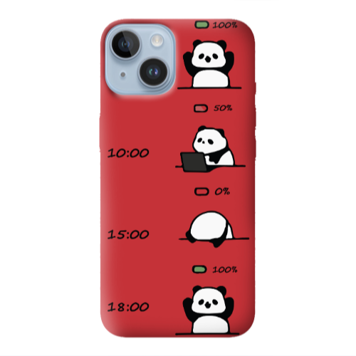 Apple iPhone 14 Plus My situation at work Red Colored Silicone TPU Θήκη