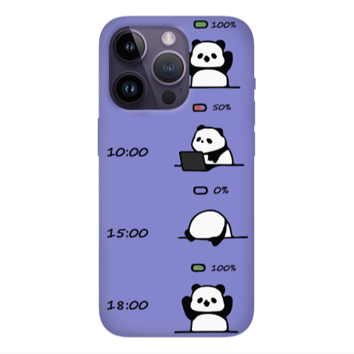 Apple iPhone 14 Pro  My situation at work Purple Colored Silicone TPU Θήκη