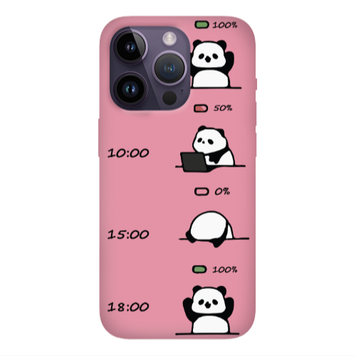 Apple iPhone 14 Pro  My situation at work Pink Colored Silicone TPU Θήκη