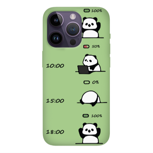 Apple iPhone 14 Pro Max My situation at work Light Green Colored Silicone TPU Θήκη