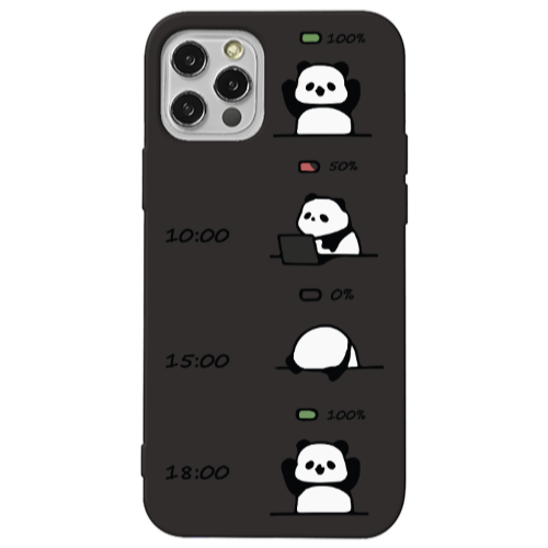 Apple iPhone 12 Pro My situation at work Black Colored Silicone TPU Θήκη