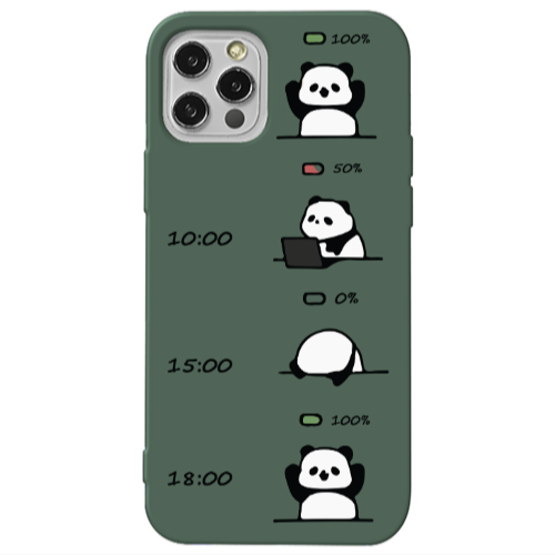 Apple iPhone 12 Pro My situation at work Dark Green Colored Silicone TPU Θήκη