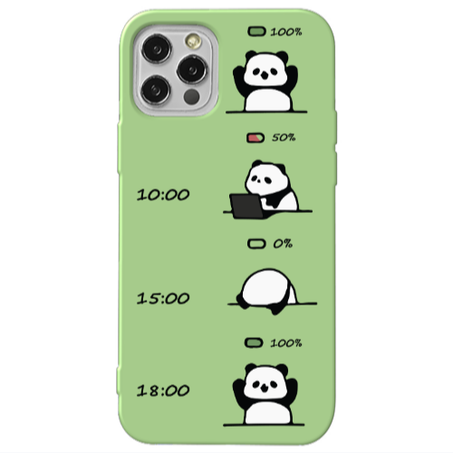 Apple iPhone 12 Pro My situation at work Light Green Colored Silicone TPU Θήκη