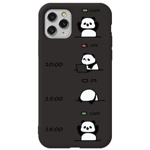 Apple iPhone 11 Pro Max My situation at work Black Colored Silicone TPU Θήκη