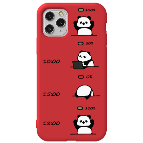 Apple iPhone 11 Pro Max My situation at work Red Colored Silicone TPU Θήκη