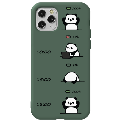 Apple iPhone 11 Pro Max My situation at work Dark Green Colored Silicone TPU Θήκη