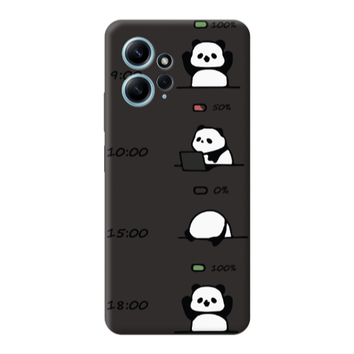 Xiaomi Redmi Note 12 4G My situation at work Black Colored Silicone TPU Θήκη