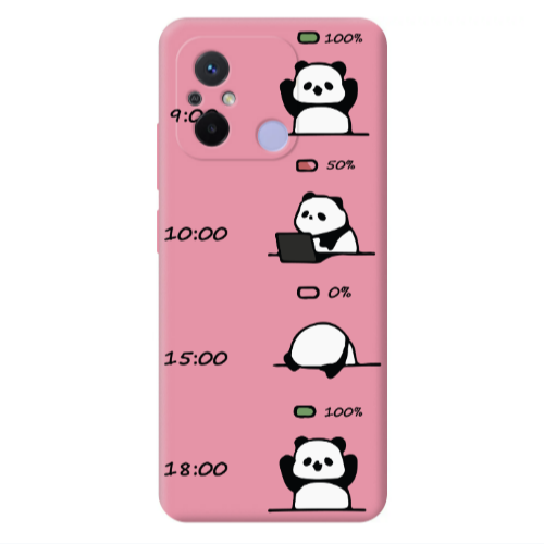 Xiaomi Redmi 12C My situation at work Pink Colored Silicone TPU Θήκη