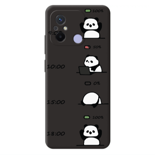 Xiaomi Redmi 12C My situation at work Black Colored Silicone TPU Θήκη
