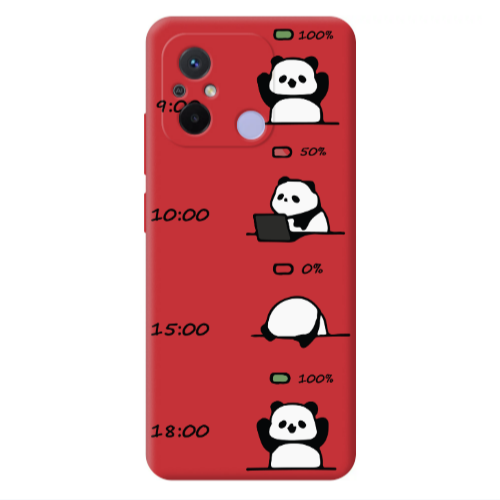 Xiaomi Redmi 12C My situation at work Red Colored Silicone TPU Θήκη