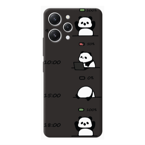 Xiaomi Redmi 12 My situation at work Black Colored Silicone TPU Θήκη