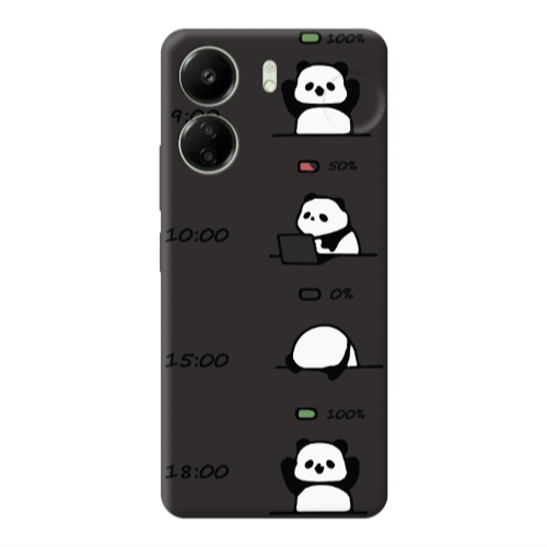 Xiaomi Redmi 13C My situation at work Black Colored Silicone TPU Θήκη