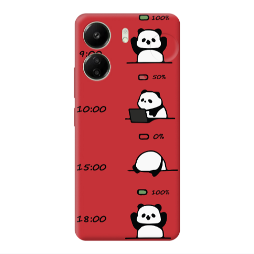 Xiaomi Redmi 13C My situation at work Red Colored Silicone TPU Θήκη