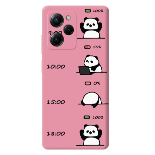 Xiaomi Poco X5 Pro My situation at work Pink Colored Silicone TPU Θήκη