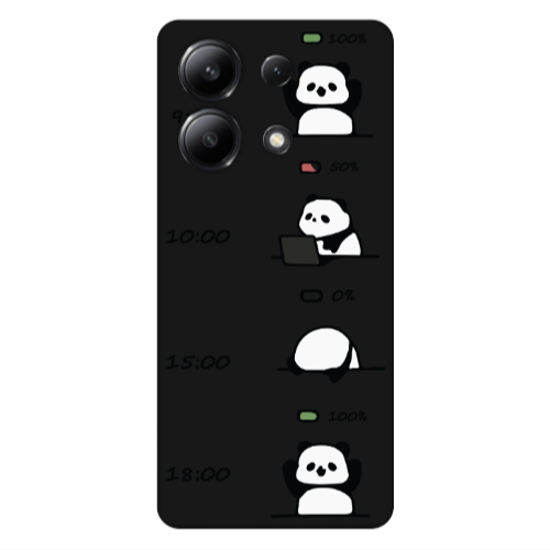 Xiaomi Redmi Note 13 4G My situation at work Black Colored Silicone TPU Θήκη