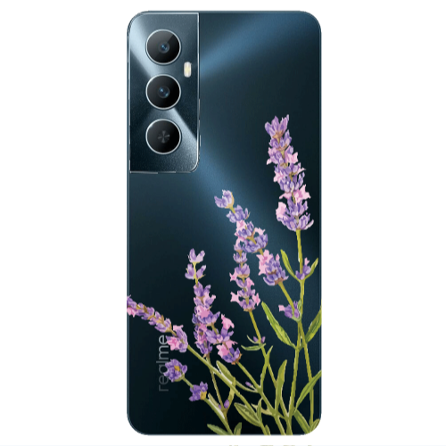 Realme C65 Flowers 8 Transparent Silicone TPU Θήκη