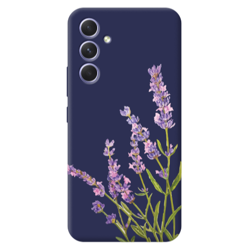Samsung A36 Flowers 8 Dark blue Colored Silicone TPU Θήκη