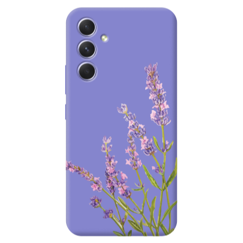 Samsung A56 Flowers 8 Purple Colored Silicone TPU Θήκη