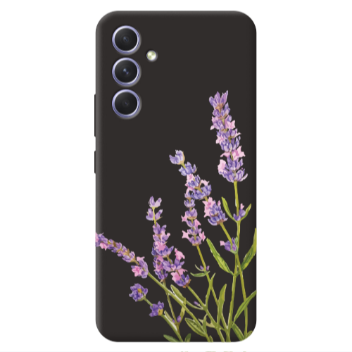 Samsung A56 Flowers 8 Black Colored Silicone TPU Θήκη