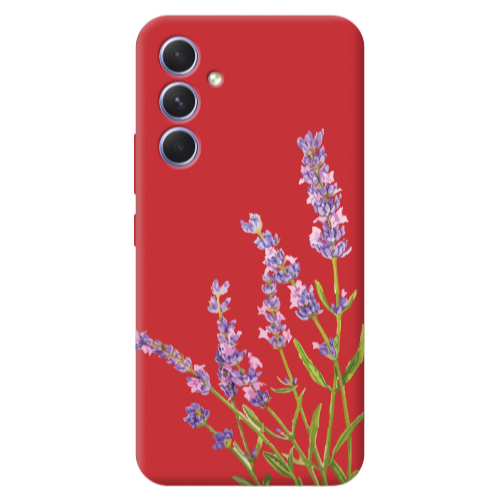 Samsung A56 Flowers 8 Red Colored Silicone TPU Θήκη