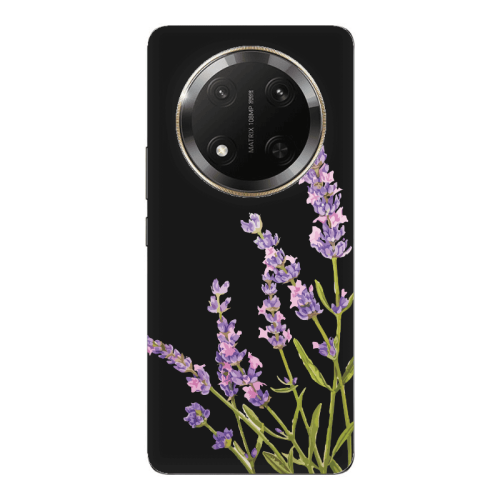 Honor Magic 7 Lite Flowers 8 Black Colored Silicone TPU Θήκη