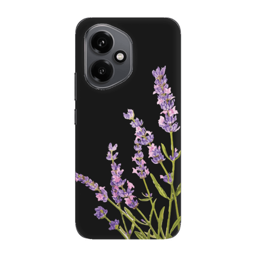 Honor Magic 400 Flowers 8 Black Colored Silicone TPU Θήκη