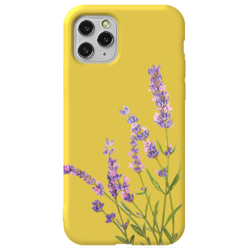 Apple iPhone 11 Pro Flowers 8 Yellow Colored Silicone TPU Θήκη