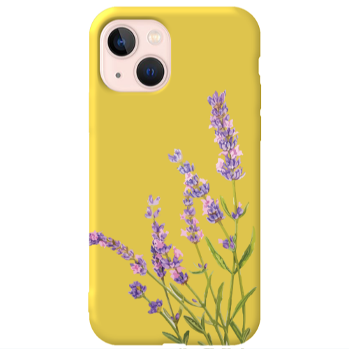 Apple iPhone 13 Flowers 8 Yellow Colored Silicone TPU Θήκη