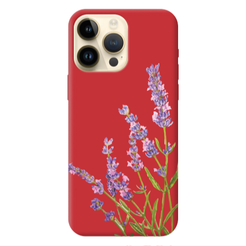 Apple iPhone 13 Pro Max Flowers 8 Red Colored Silicone TPU Θήκη