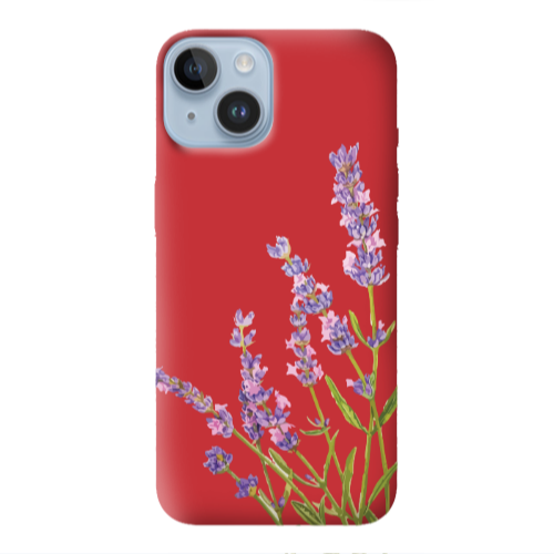 Apple iPhone 14 Plus Flowers 8 Red Colored Silicone TPU Θήκη