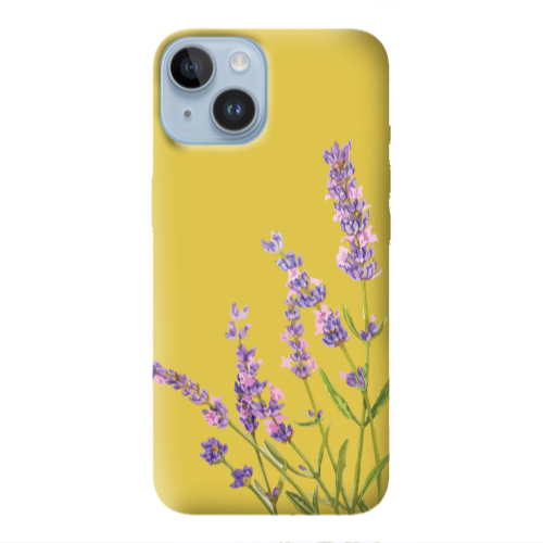 Apple iPhone 14 Plus Flowers 8 Yellow Colored Silicone TPU Θήκη