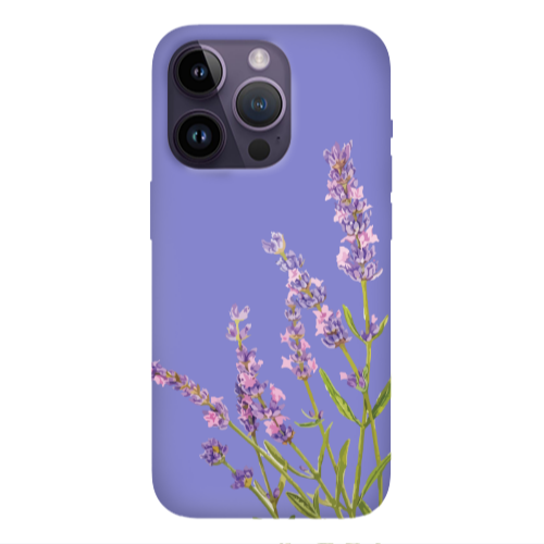 Apple iPhone 14 Pro  Flowers 8 Purple Colored Silicone TPU Θήκη