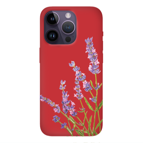 Apple iPhone 14 Pro  Flowers 8 Red Colored Silicone TPU Θήκη