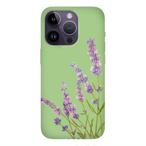Apple iPhone 14 Pro Max Flowers 8 Light Green Colored Silicone TPU Θήκη