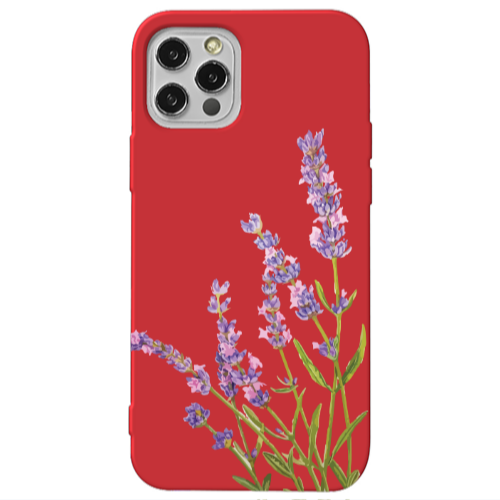 Apple iPhone 13 Pro Flowers 8 Red Colored Silicone TPU Θήκη