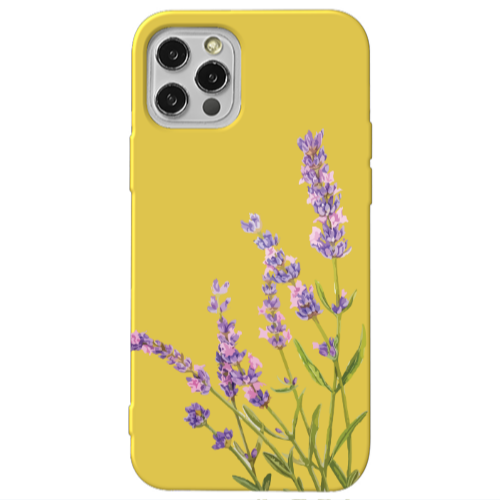 Apple iPhone 13 Pro Flowers 8 Yellow Colored Silicone TPU Θήκη